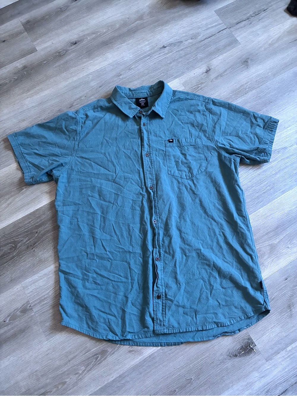 Rip Curl Teal Short-Sleeve Button-Down Shirt